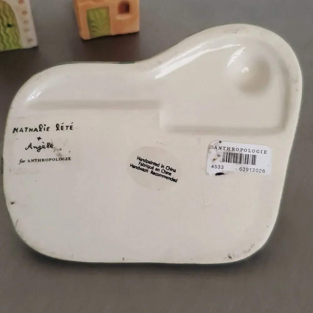 Anthropologie Nathalie Lete Cottage Salt & Pepper Shaker Set Holiday Village
